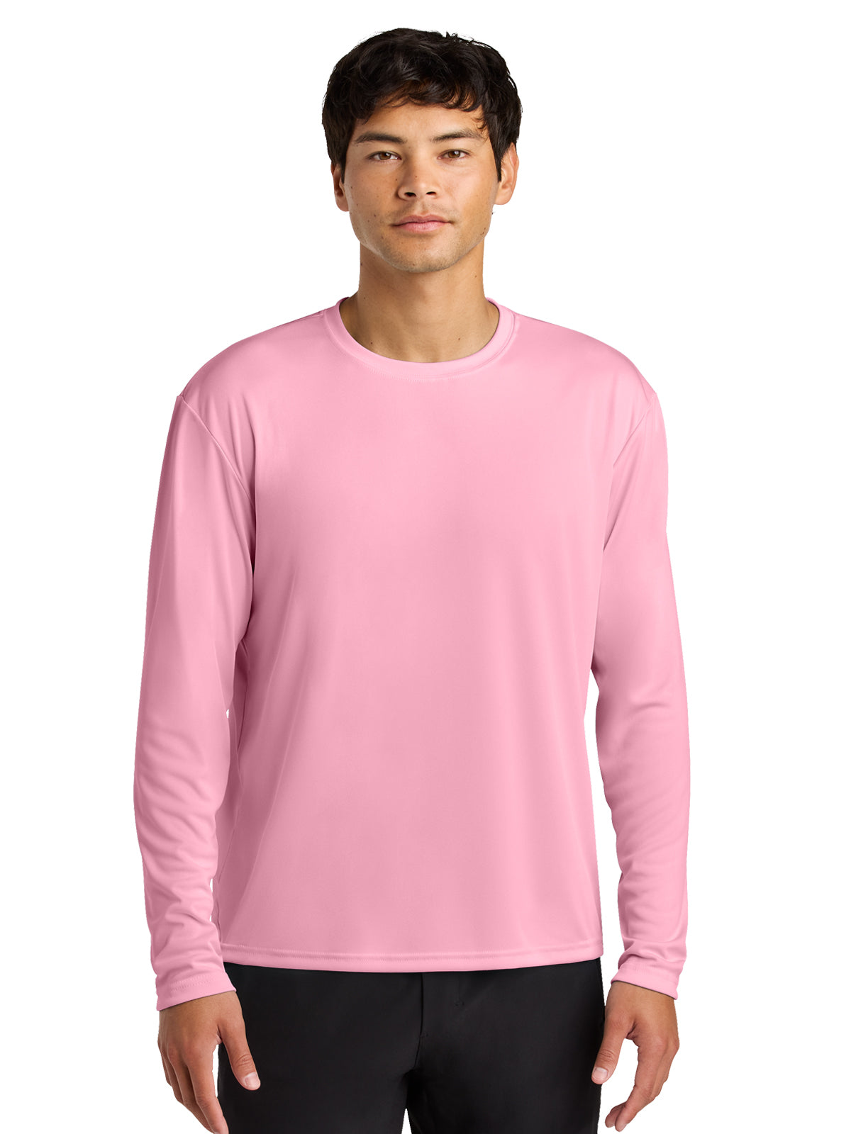 Men's Pocketless Cooling Performance Long Sleeve Tee - A4N3165 - Pink