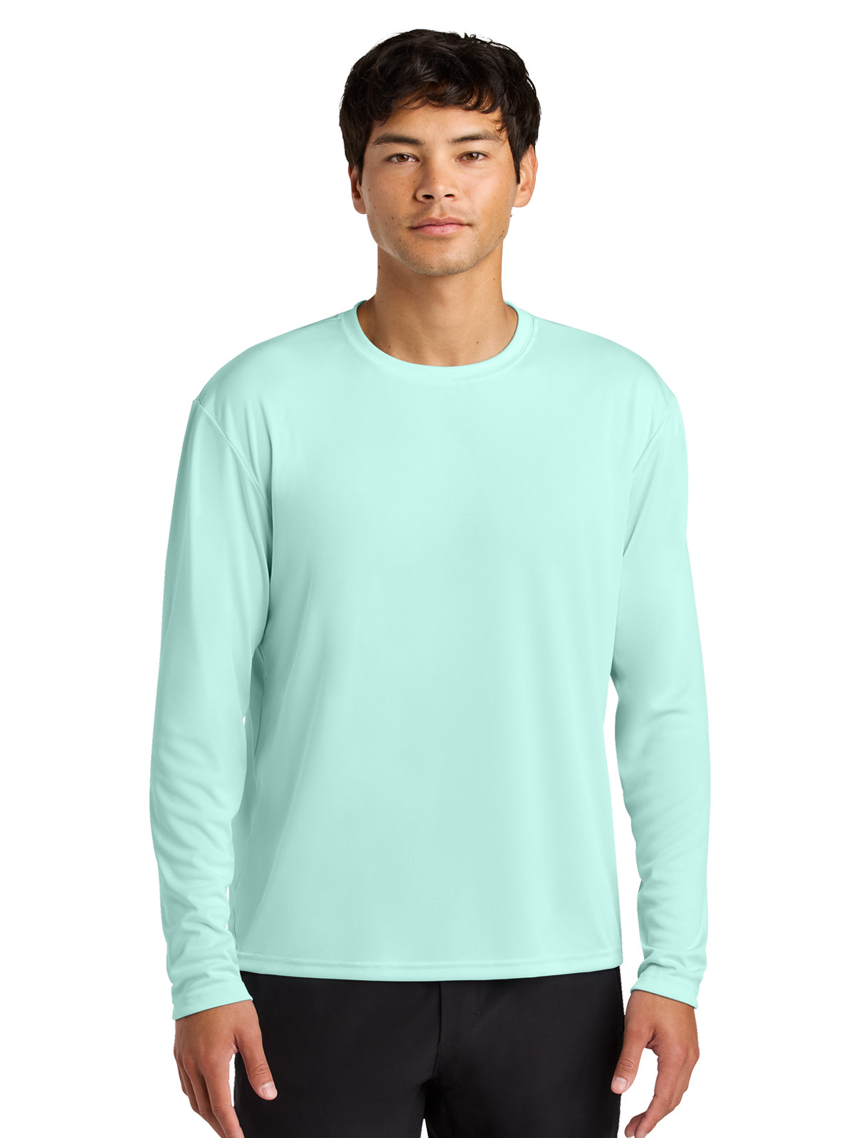 Men's Pocketless Cooling Performance Long Sleeve Tee - A4N3165 - Pastel Mint