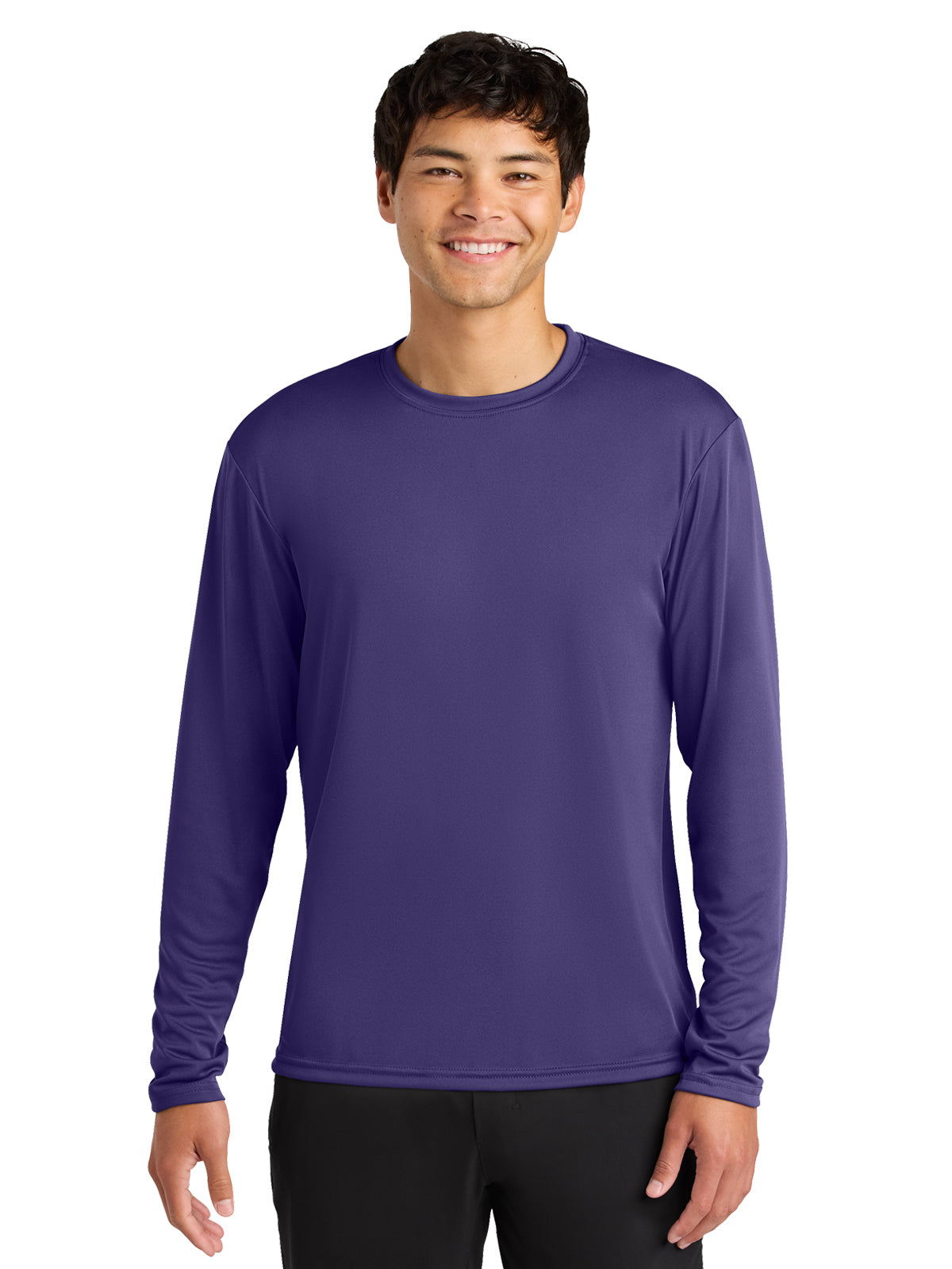 Men's Pocketless Cooling Performance Long Sleeve Tee - A4N3165 - Purple