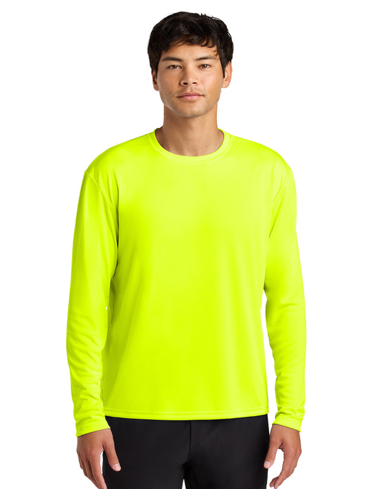 Men's Pocketless Cooling Performance Long Sleeve Tee - A4N3165 - Safety Yellow