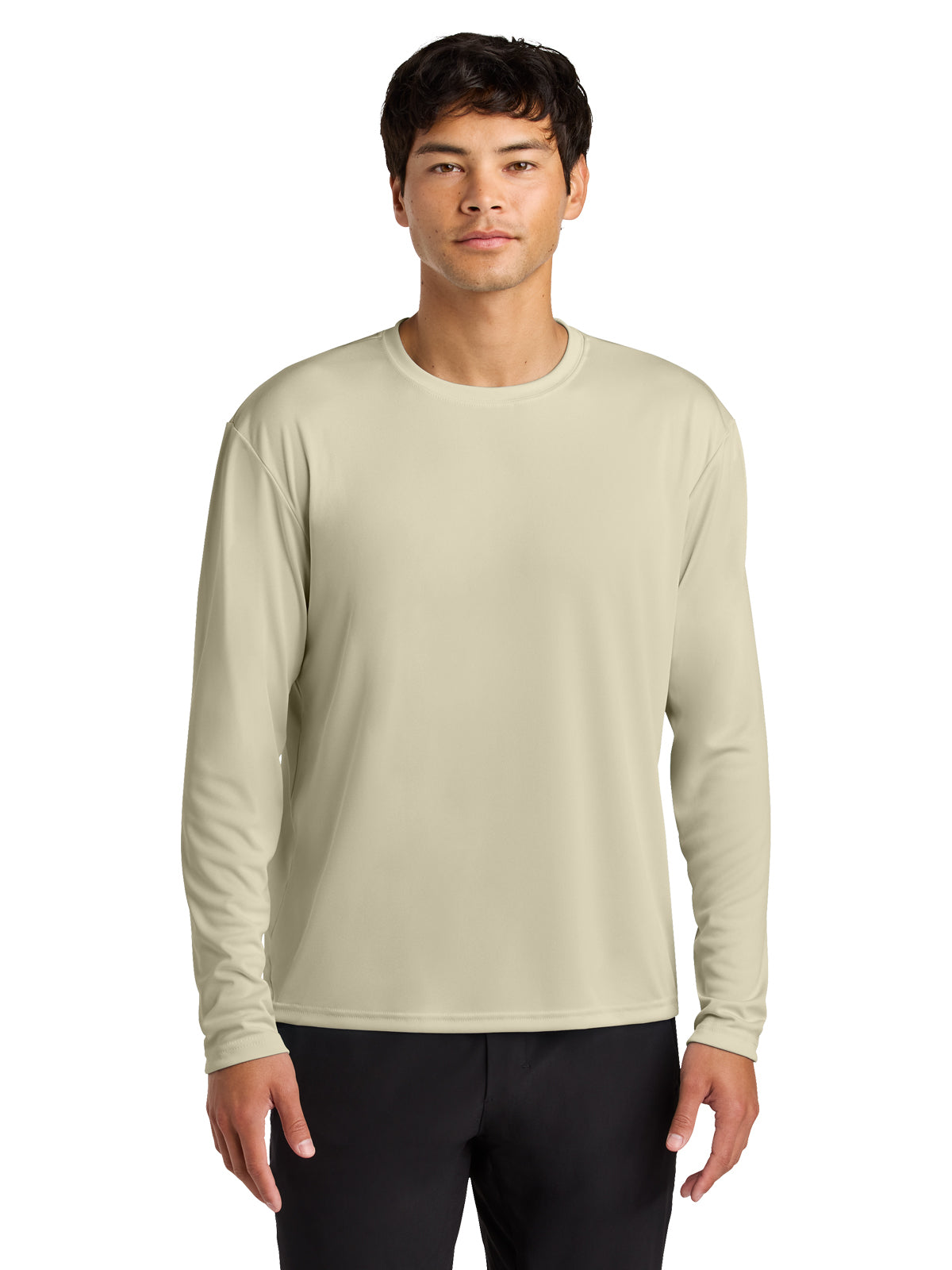 Men's Pocketless Cooling Performance Long Sleeve Tee - A4N3165 - Sand