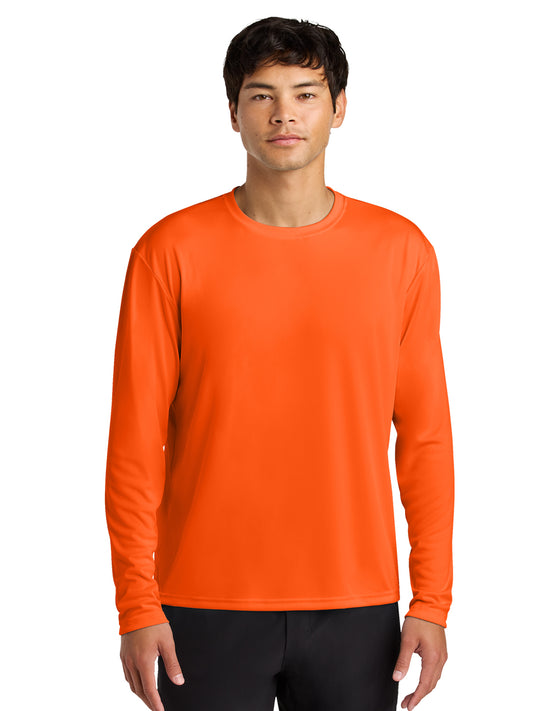 Men's Pocketless Cooling Performance Long Sleeve Tee - A4N3165 - Safety Orange