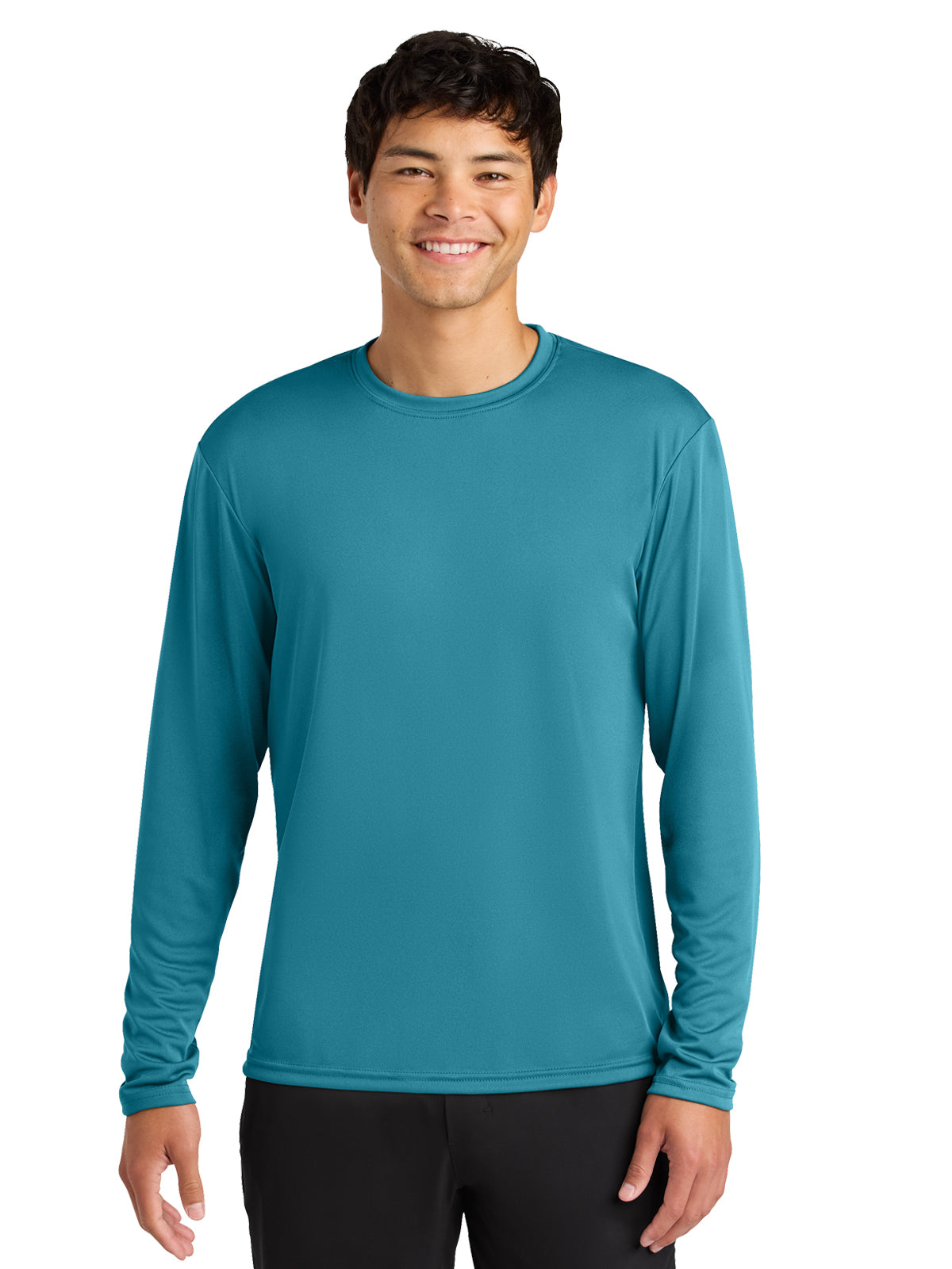 Men's Pocketless Cooling Performance Long Sleeve Tee - A4N3165 - Teal