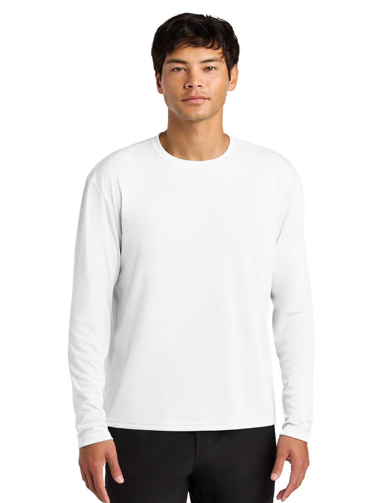 Men's Pocketless Cooling Performance Long Sleeve Tee - A4N3165 - White