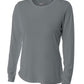 Women's Pocketless Cooling Performance Long Sleeve Tee - A4NW3002 - Graphite