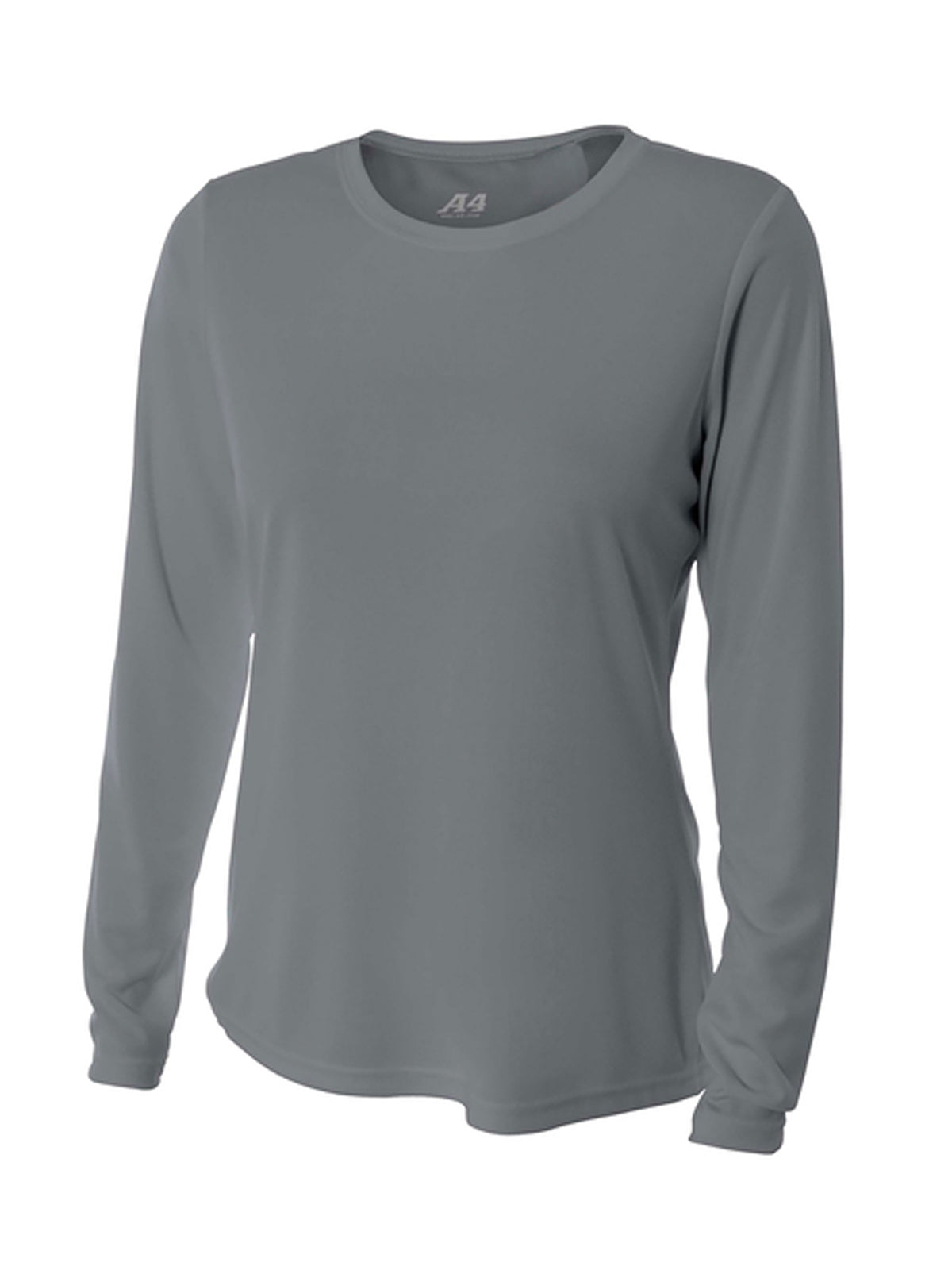 Women's Pocketless Cooling Performance Long Sleeve Tee - A4NW3002 - Graphite