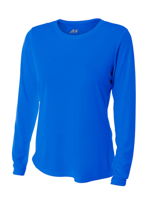 Women's Pocketless Cooling Performance Long Sleeve Tee - A4NW3002 - Royal