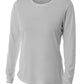 Women's Pocketless Cooling Performance Long Sleeve Tee - A4NW3002 - Silver