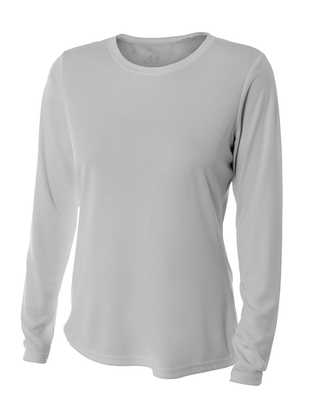 Women's Pocketless Cooling Performance Long Sleeve Tee - A4NW3002 - Silver