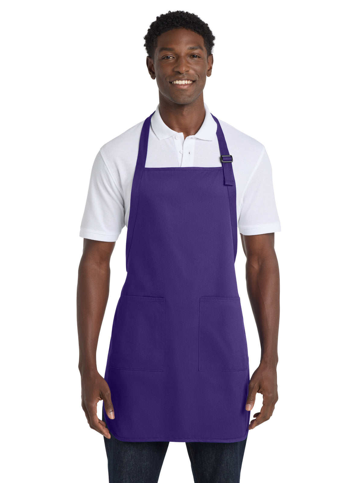 Unisex 2-Pocket Full-Length Apron - A500 - Prism Purple