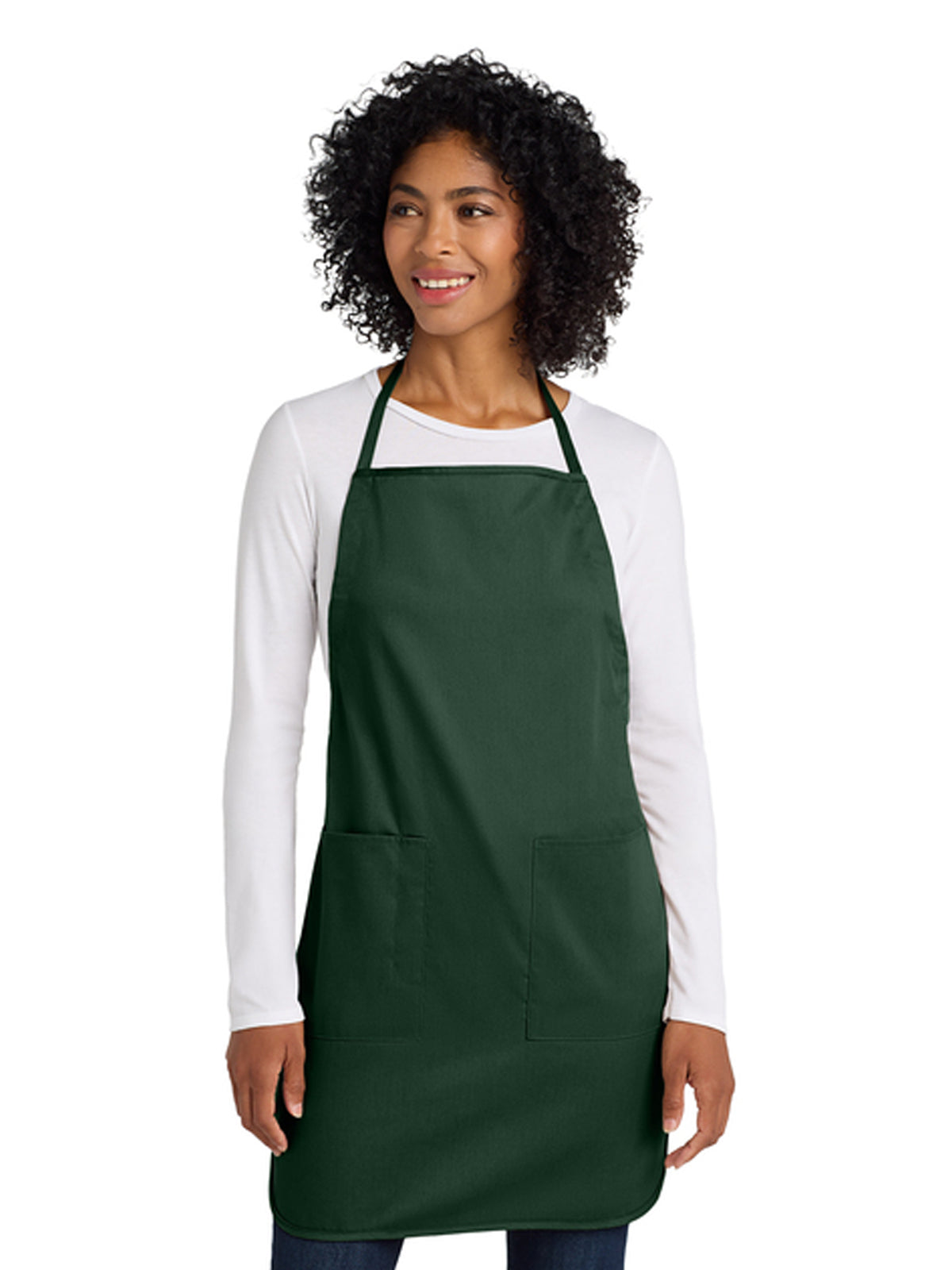 Women's Three-Pocket Full-Length Apron - A520 - Hunter