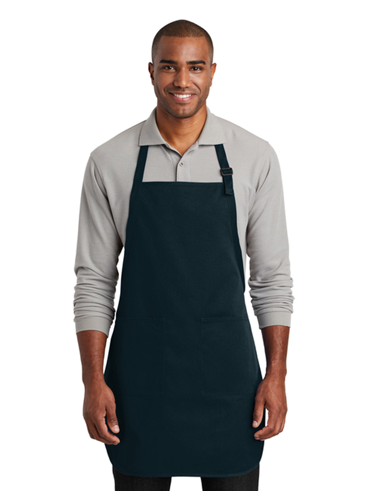 Unisex 2-Pocket Full-Length Bib Apron - A600 - Navy