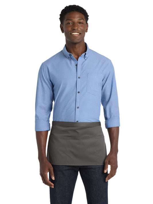 Unisex 3-Pocket Waist Apron - A602 - Charcoal