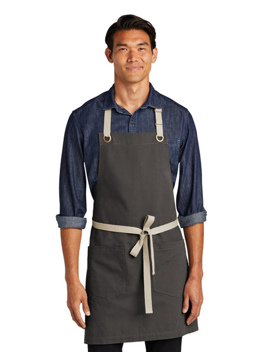 Unisex 2-Pocket Canvas Full-Length Apron - A815 - Magnet/ Stone