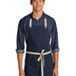 Unisex 2-Pocket Canvas Full-Length Apron - A815 - River Blue Navy/ Stone