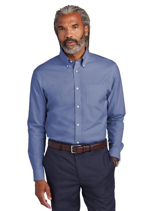 Men's 1-Pocket Stretch Pinpoint Shirt - BB18000 - Cobalt Blue