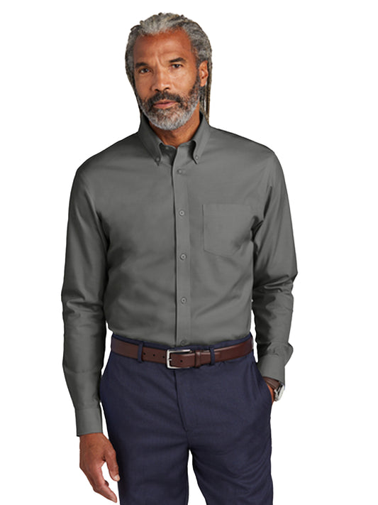 Men's 1-Pocket Stretch Pinpoint Shirt - BB18000 - Deep Black