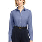 Women's Pocketless Stretch Pinpoint Shirt - BB18001 - Cobalt Blue