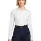 Women's Pocketless Stretch Pinpoint Shirt - BB18001 - White