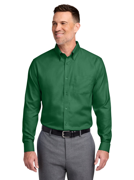 Men's 1-Pocket Stretch Nailhead Shirt - BB18002 - Club Green