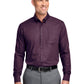 Men's 1-Pocket Stretch Nailhead Shirt - BB18002 - Navy Blazer/ Vintage Port