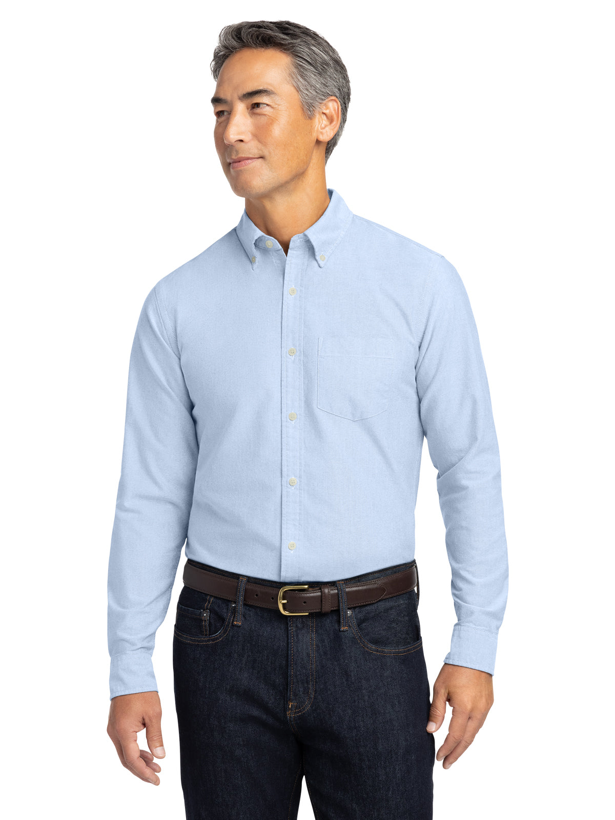 Men's 1-Pocket Oxford Cloth Shirt - BB18004 - Newport Blue