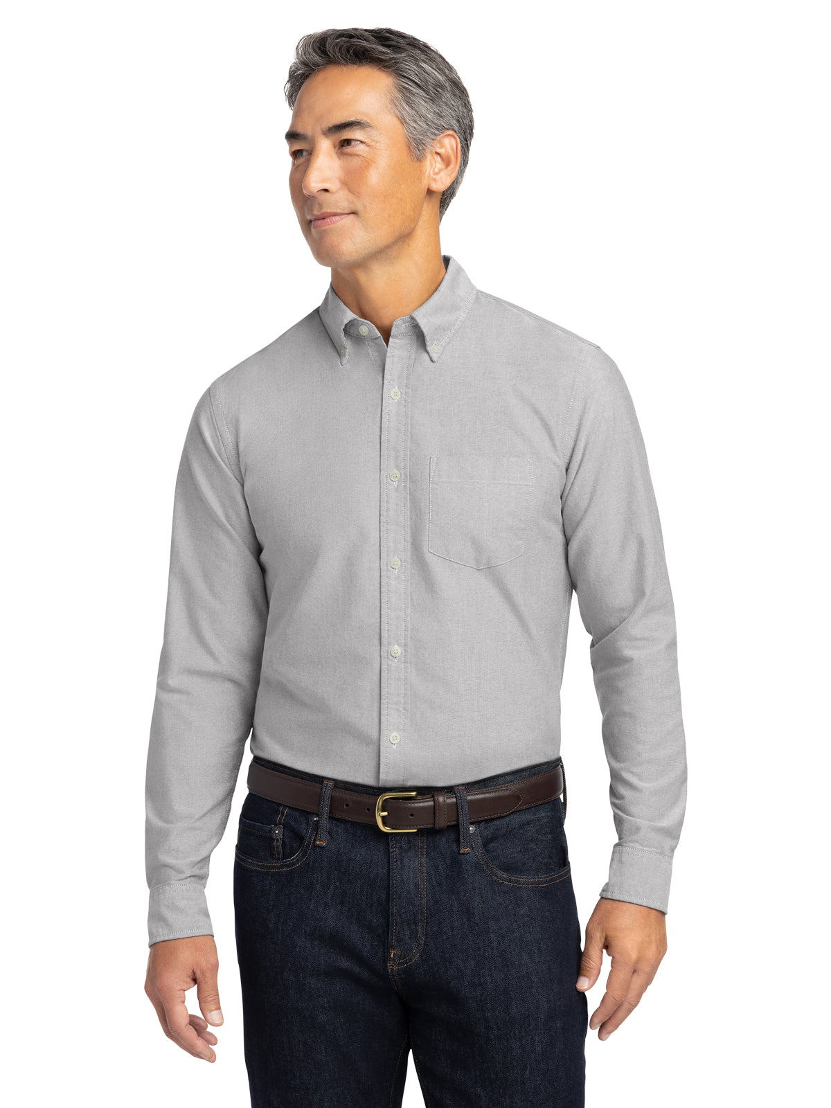 Men's 1-Pocket Oxford Cloth Shirt - BB18004 - Windsor Grey