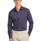 Men's Pocketless Tech Stretch Patterned Shirt - BB18006 - Navy Blazer Multi Check