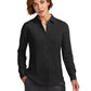 Women's Pocketless Full-Button Blouse - BB18007 - Deep Black