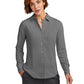 Women's Pocketless Full-Button Blouse - BB18007 - Shadow Grey