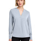 Women's Pocketless Open-Neck Blouse - BB18009 - Heritage Blue