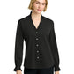 Women’s Long Sleeve Ruffle Collar Blouse - BB18011 - Deep Black