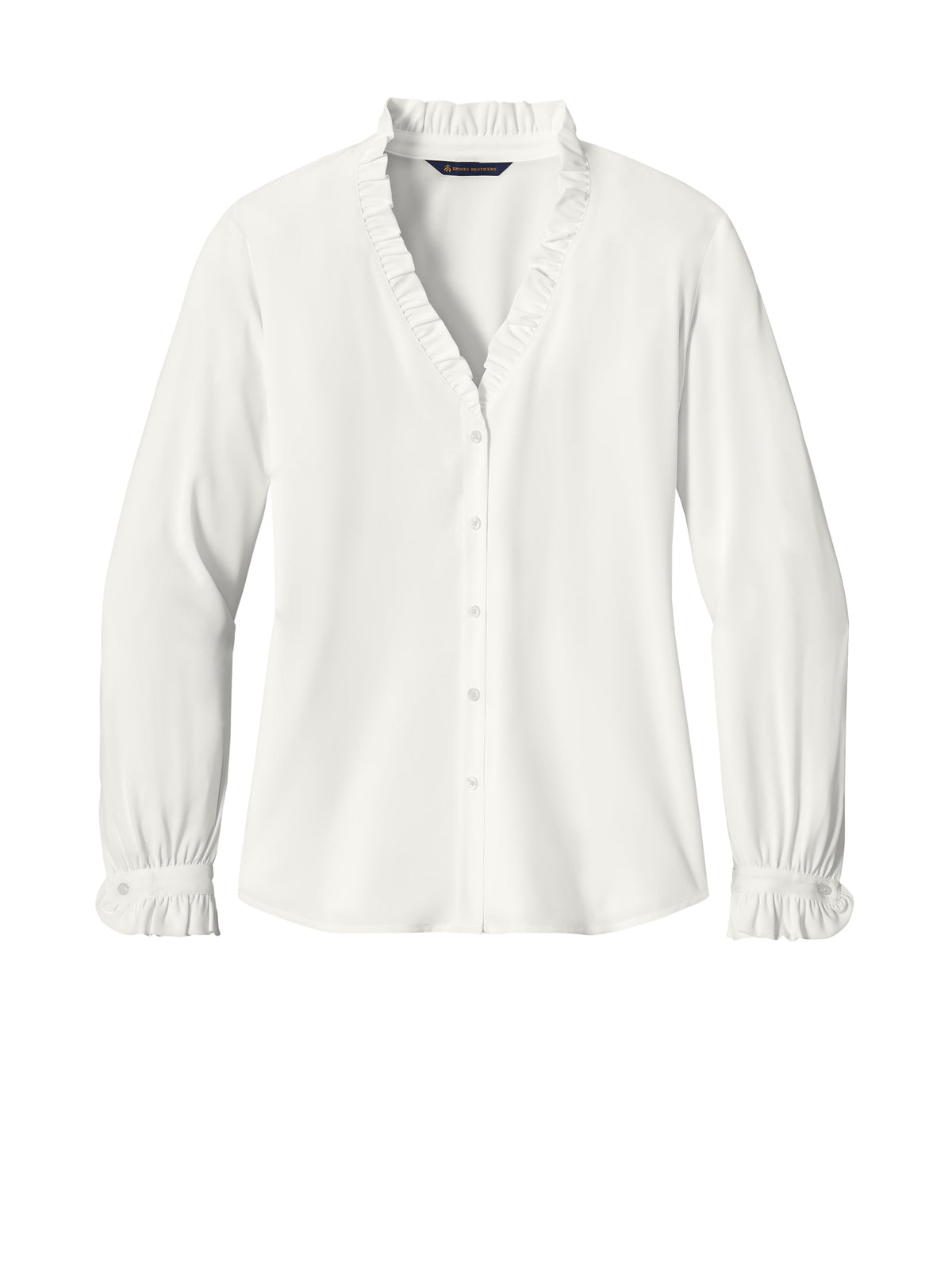 Women’s Long Sleeve Ruffle Collar Blouse - BB18011 - Off White