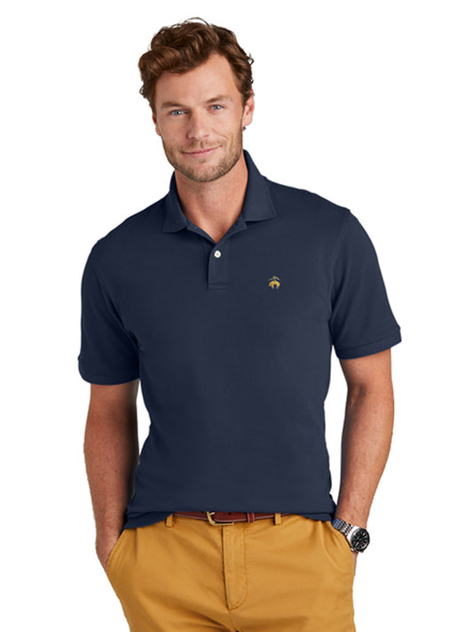Men's Pocketless Pima Cotton Pique Polo - BB18200 - Navy Blazer