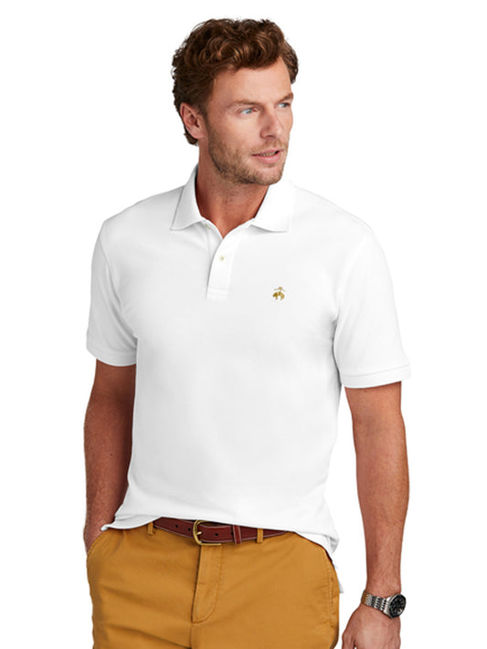 Men's Pocketless Pima Cotton Pique Polo - BB18200 - White