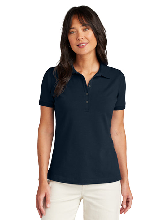 Women's Pocketless Pique Polo - BB18201 - Navy Blazer