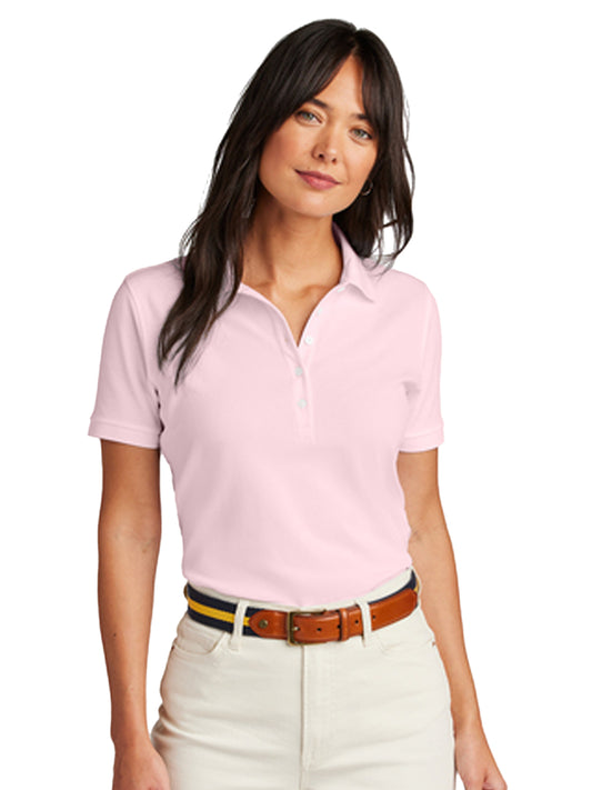 Women's Pocketless Pique Polo - BB18201 - Pearl Pink