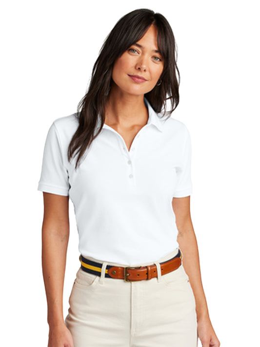 Women's Pocketless Pique Polo - BB18201 - White