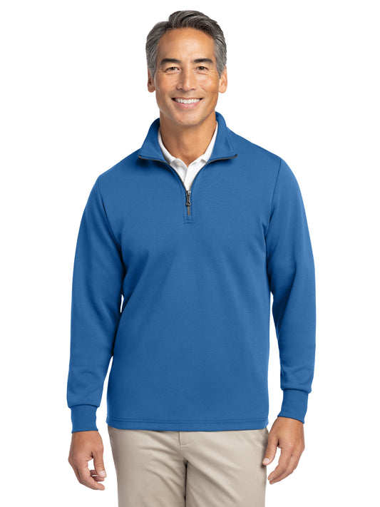 Men's Pocketless 1/4-Zip Sweatshirt - BB18206 - Charter Blue