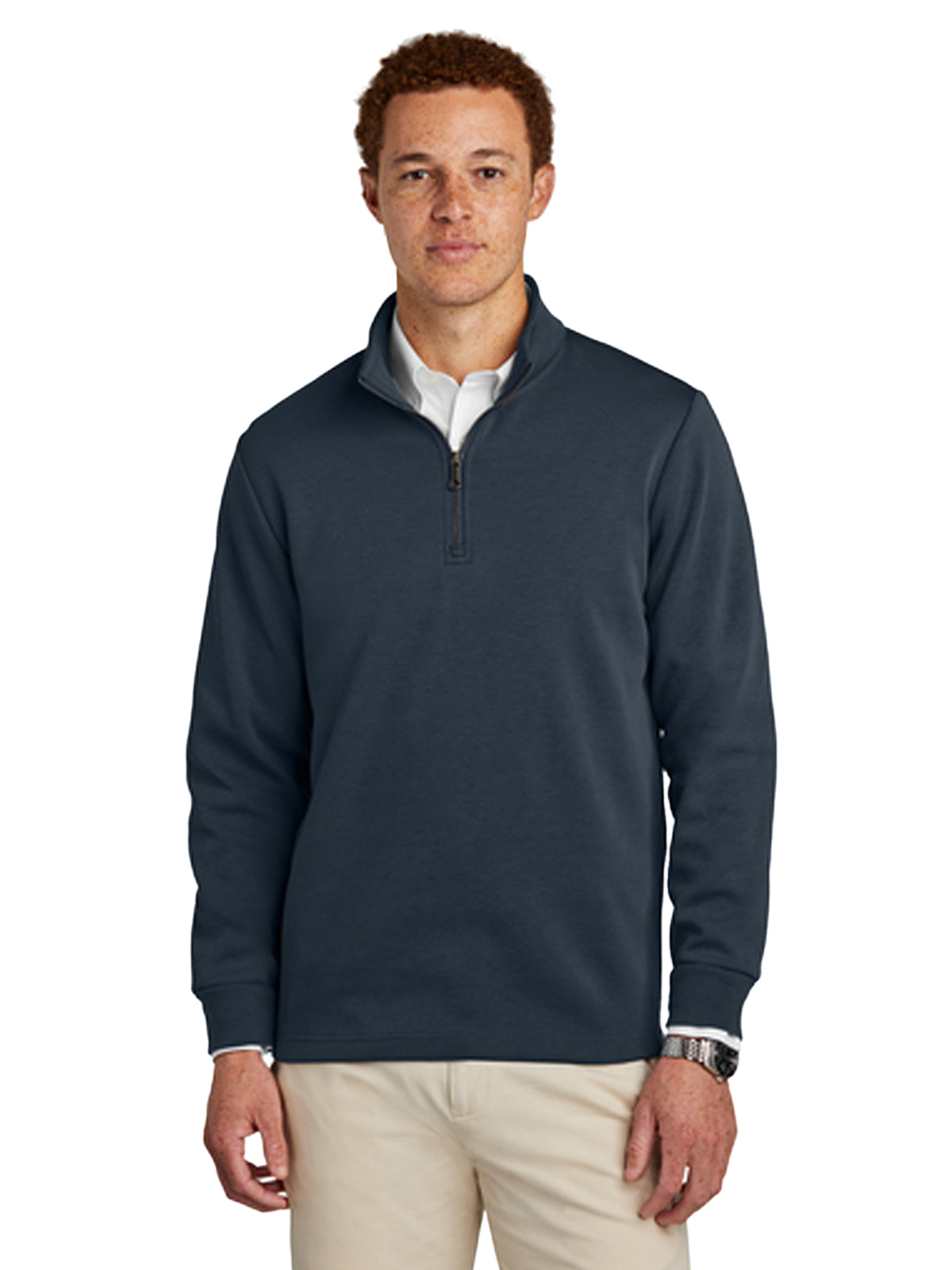 Men's Pocketless 1/4-Zip Sweatshirt - BB18206 - Night Navy