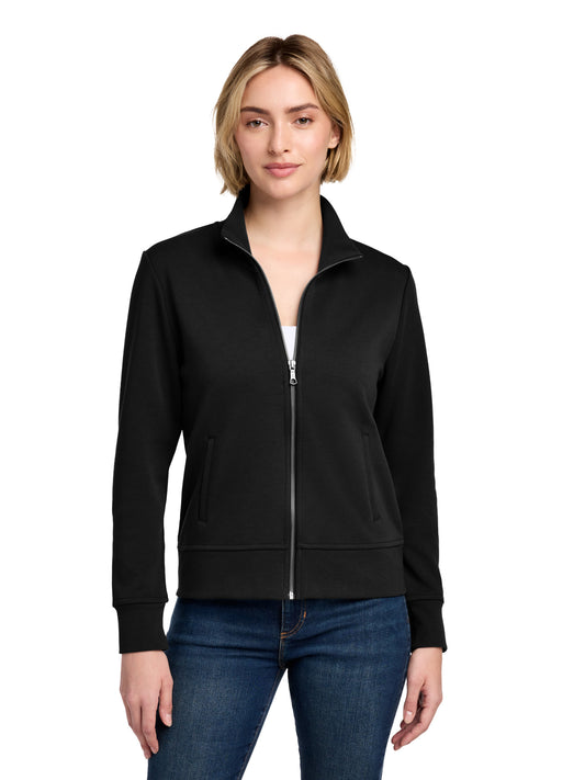 Women's 2-Pocket Full-Zip Jacket - BB18211 - Deep Black