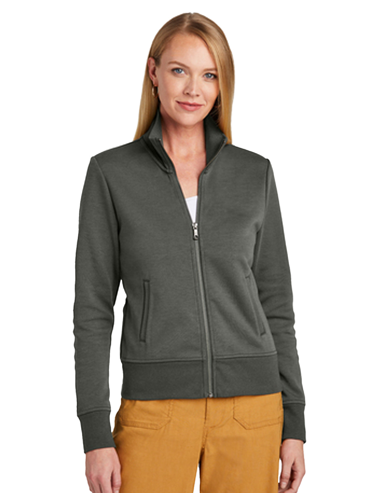 Women's 2-Pocket Full-Zip Jacket - BB18211 - Windsor Grey