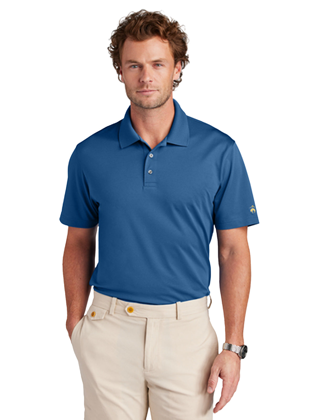 Men's Pocketless Performance Polo - BB18220 - Charter Blue