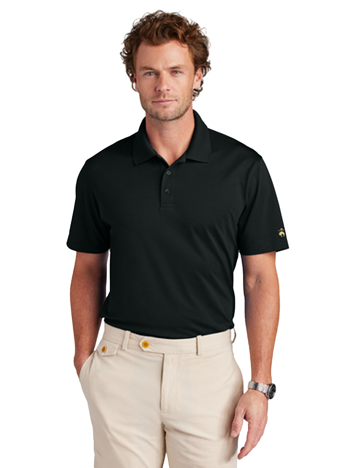 Men's Pocketless Performance Polo - BB18220 - Deep Black