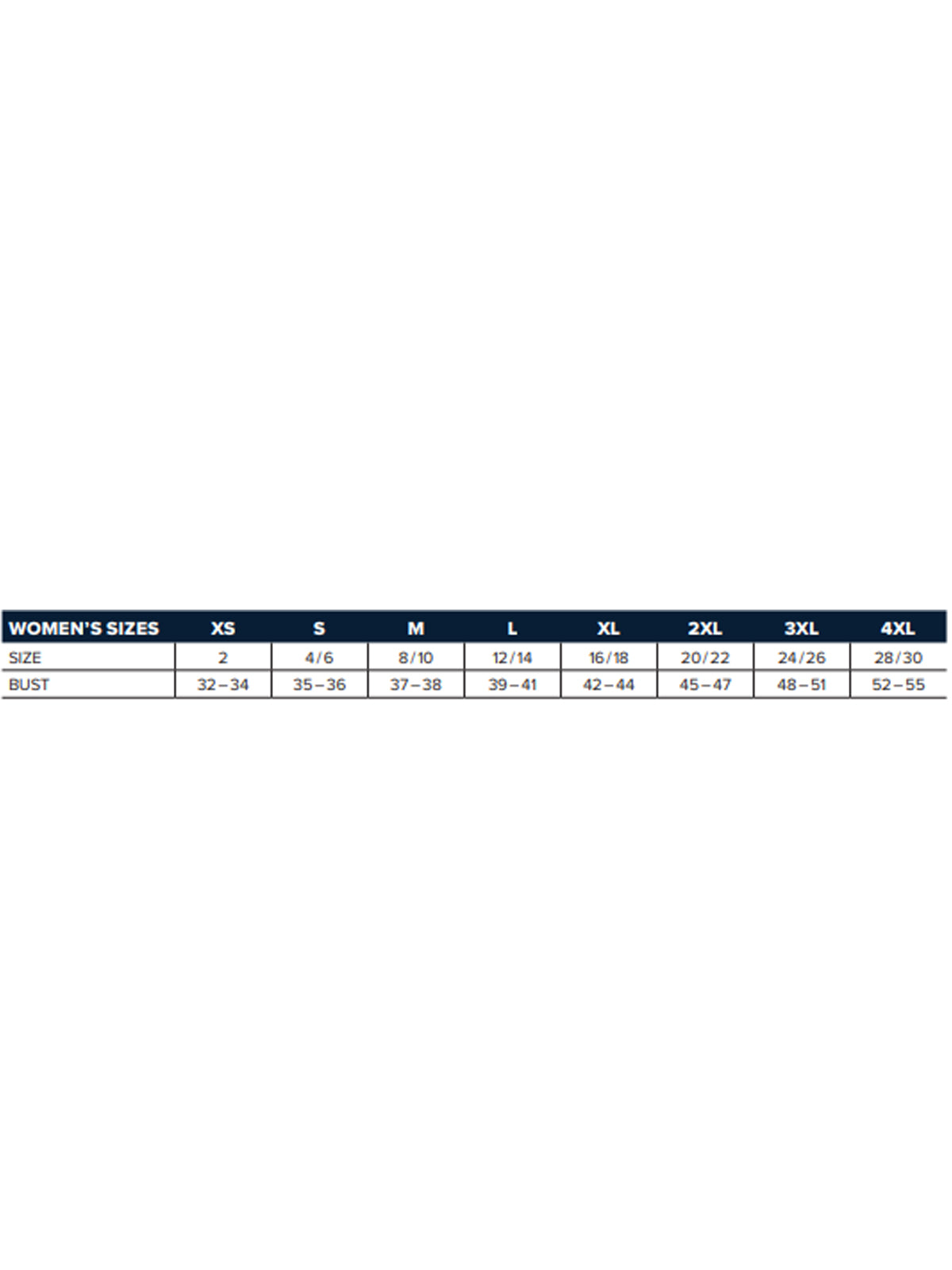 SIZECHART