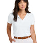 Women's Pocketless Moisture Wicking Polo - BB18221 - White