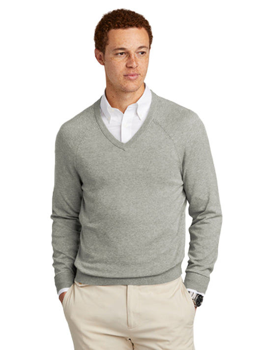 Men's Pocketless V-Neck Sweater - BB18400 - Light Shadow Grey Heather