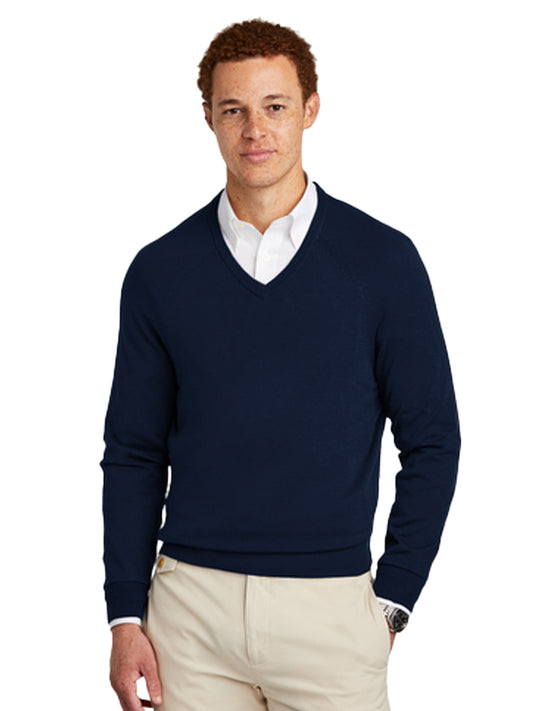 Men's Pocketless V-Neck Sweater - BB18400 - Navy Blazer