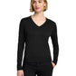 Women's Pocketless V-Neck Sweater - BB18401 - Deep Black