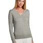 Women's Pocketless V-Neck Sweater - BB18401 - Light Shadow Grey Heather